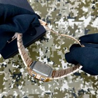 Чоловічий наручний годинник Patriot 011RGUAGD Тризуб у кольорі Рожеве золото з електронним циферблатом