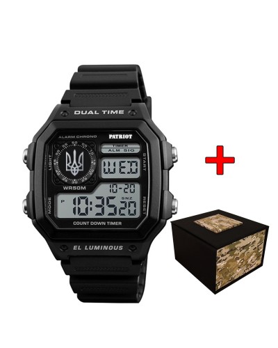 Купить Patriot 010BKUASI Тризуб срібло Чорні + Коробка.