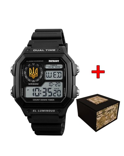 Купить Patriot 010BKUAGD Тризуб золото Чорні + Коробка.