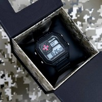 Чоловічий тактичний годинник Patriot 010BKSU ЗСУ Чорний з електронним циферблатом та підсвічуванням