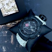Чоловічий тактичний годинник Patriot 005BKSU ЗСУ з паракордовим ремінцем ACU та компасом