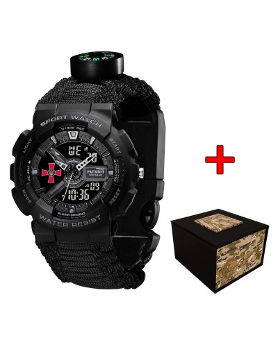 Купити Patriot 005BKSU ЗСУ Чорні Паракордовий ремінець Black + Коробка.