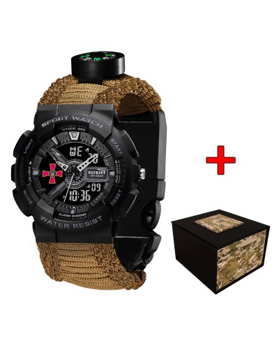Купити Patriot 005BKSU ЗСУ Чорні Паракордовий ремінець Khaki + Коробка
