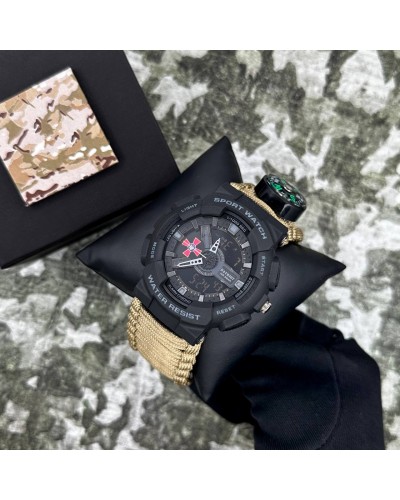 Купити Patriot 005BKSU ЗСУ Чорні Паракордовий ремінець Khaki + Коробка