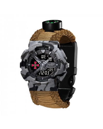 Купити Patriot 005CMGYSU ЗСУ Сірий камуфляж Паракордовий ремінець Khaki + Коробка.