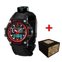 Patriot 012BKRDSU ЗСУ Чорні з червоним Паракордовий ремінець Black + Коробка