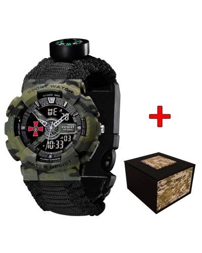 Купити Patriot 005CMGRSU ЗСУ Зелений камуфляж Паракордовий ремінець Black + Коробка