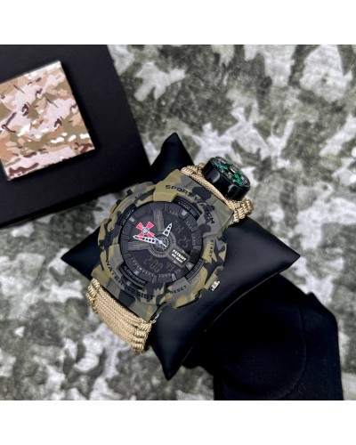 Купити Patriot 005CMGRSU ЗСУ Зелений камуфляж Паракордовий ремінець Khaki + Коробка.