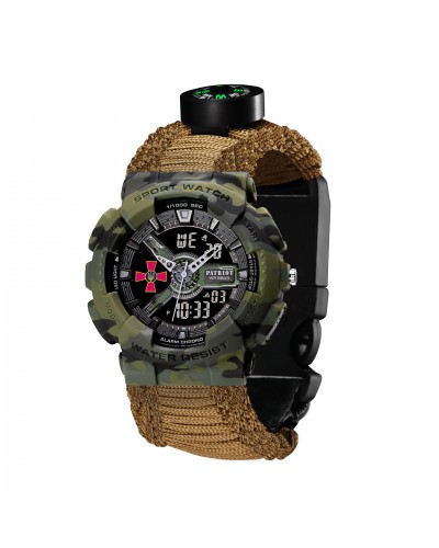 Купити Patriot 005CMGRSU ЗСУ Зелений камуфляж Паракордовий ремінець Khaki + Коробка.