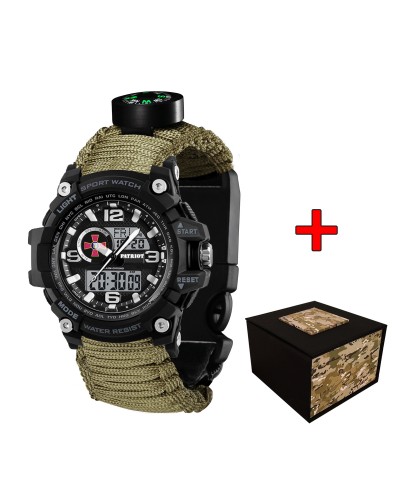 Купить Patriot 012BKSU ЗСУ Чорні Паракордовий ремінець Army Green + Коробка