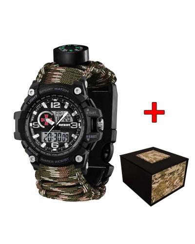 Купить Patriot 012BKSU ЗСУ Чорні Паракордовий ремінець Camo Green + Коробка