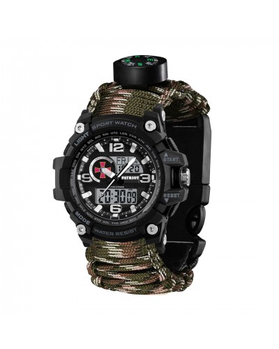 Купить Patriot 012BKSU ЗСУ Чорні Паракордовий ремінець Camo Green + Коробка