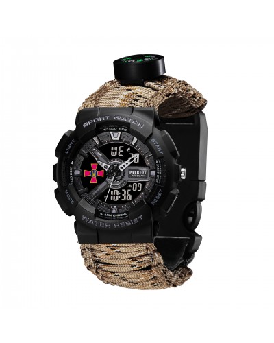 Купити Patriot 005BKSU ЗСУ Чорні Паракордовий ремінець Desert Camo + Коробка Купити Patriot 005BKSU ЗСУ Чорні Паракордовий ремінець Desert Camo + Коробка