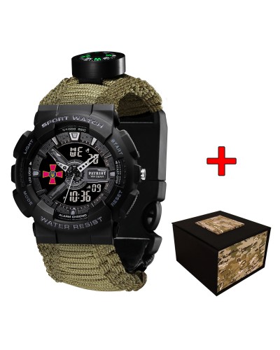 Купити Patriot 005BKSU ЗСУ Чорні Паракордовий ремінець Army Green + Коробка