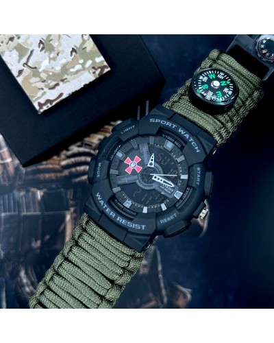 Купити Patriot 005BKSU ЗСУ Чорні Паракордовий ремінець Army Green + Коробка