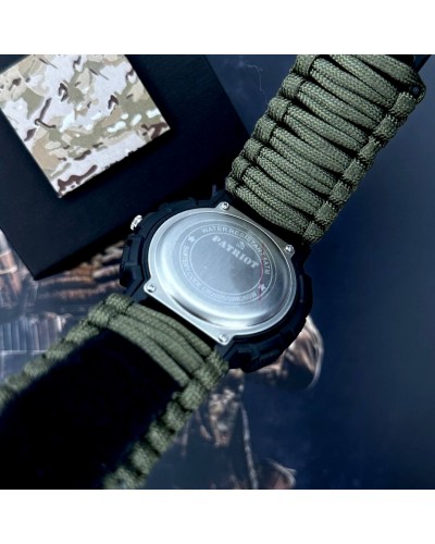 Купити Patriot 005BKSU ЗСУ Чорні Паракордовий ремінець Army Green + Коробка