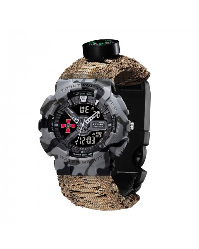 Купити Patriot 005CMGYSU ЗСУ Сірий камуфляж Паракордовий ремінець Desert Camo + Коробка