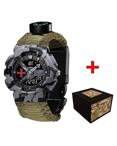 Купити Patriot 005CMGYSU ЗСУ Сірий камуфляж Паракордовий ремінець Army Green + Коробка