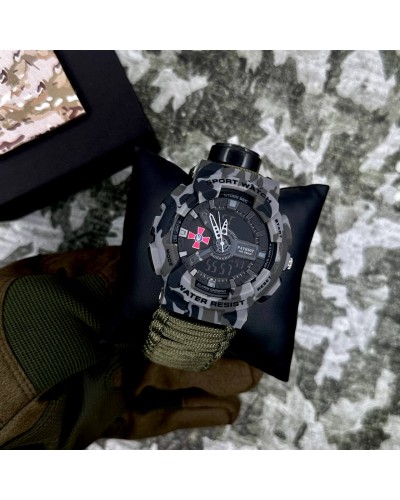 Купити Patriot 005CMGYSU ЗСУ Сірий камуфляж Паракордовий ремінець Army Green + Коробка