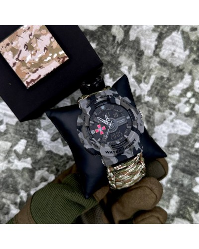 Купить Patriot 005CMGYSU ЗСУ Сірий камуфляж Паракордовий ремінець Camo Green + Коробка.