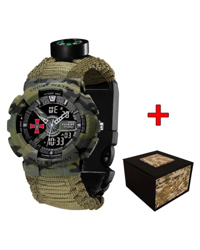 Купить Patriot 005CMGRSU ЗСУ Зелений камуфляж Паракордовий ремінець Army Green + Коробка.