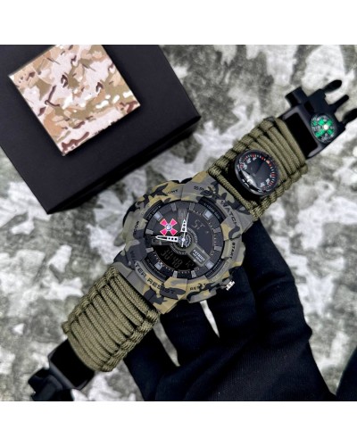 Купить Patriot 005CMGRSU ЗСУ Зелений камуфляж Паракордовий ремінець Army Green + Коробка.