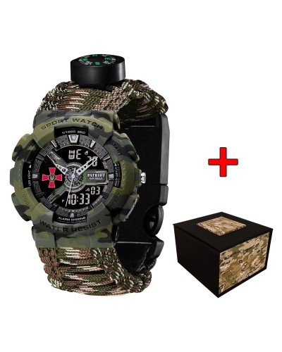 Купить Patriot 005CMGRSU ЗСУ Зелений камуфляж Паракордовий ремінець Camo Green + Коробка.