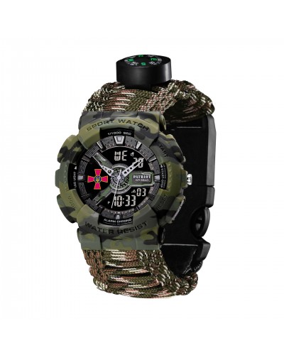 Купить Patriot 005CMGRSU ЗСУ Зелений камуфляж Паракордовий ремінець Camo Green + Коробка.