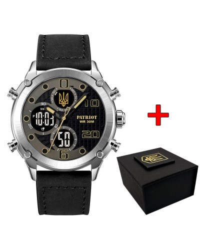Купить Patriot 017SIBK Тризуб золото Silver-Black