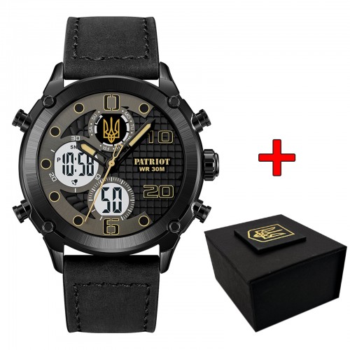 Купити Patriot 017BKWT Тризуб золото Black-White Купити Patriot 017BKWT Тризуб золото Black-White