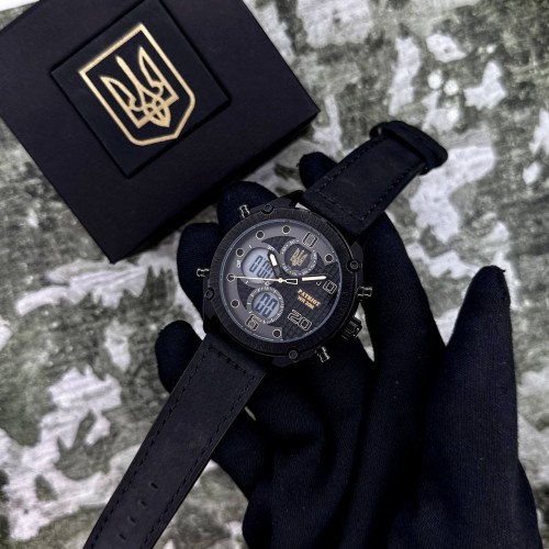 Купити Patriot 017BKWT Тризуб золото Black-White Купити Patriot 017BKWT Тризуб золото Black-White