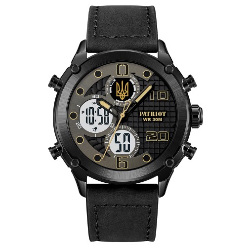 Купити Patriot 017BKWT Тризуб золото Black-White Купити Patriot 017BKWT Тризуб золото Black-White