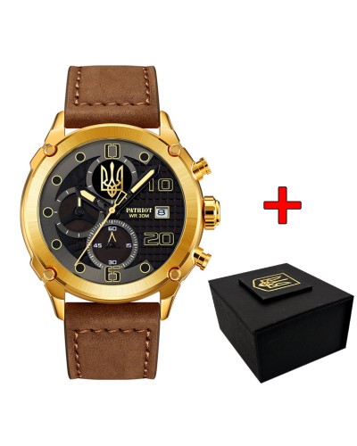 Купити Patriot 016 Gold-Black-Brown Тризуб золото