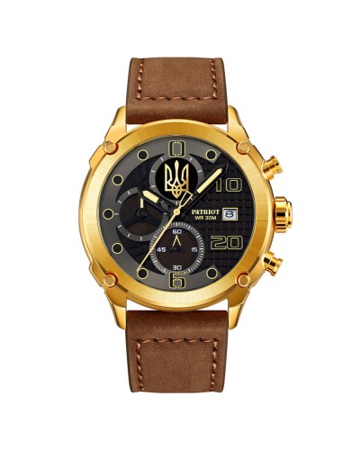 Купити Patriot 016 Gold-Black-Brown Тризуб золото
