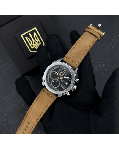 Купити Patriot 016 Silver-Black-Brown Тризуб золото
