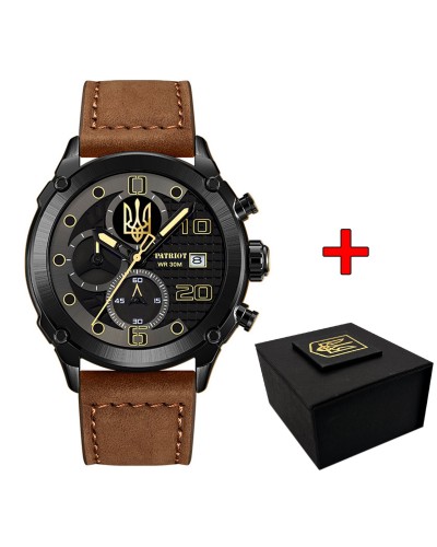 Купить Patriot 016 Black-Brown Тризуб золото
