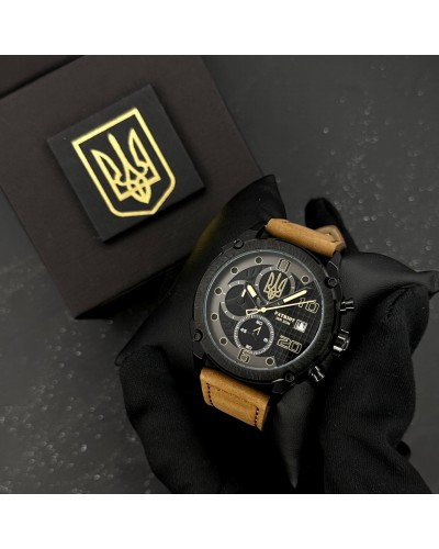 Купить Patriot 016 Black-Brown Тризуб золото