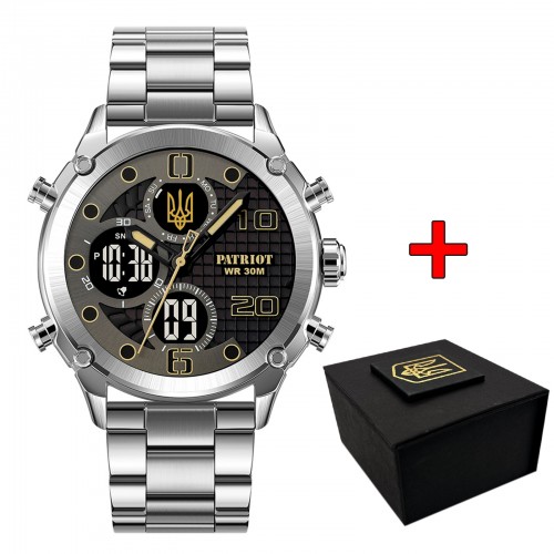 Купити Patriot 017 Тризуб Золото Silver-Black Steel