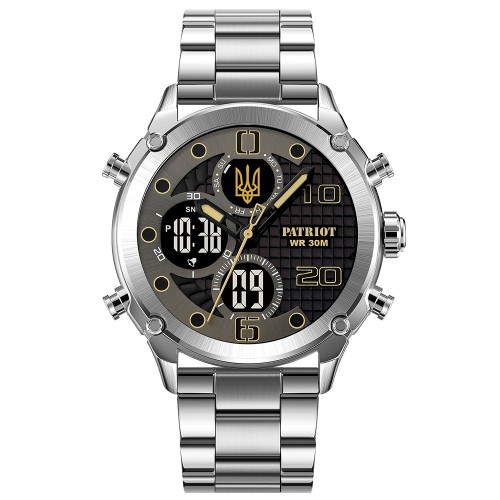 Купити Patriot 017 Тризуб Золото Silver-Black Steel
