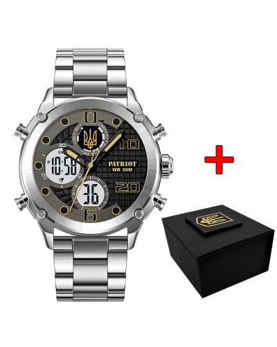 Купить Patriot 017 Тризуб Золото Silver-Black-White Steel