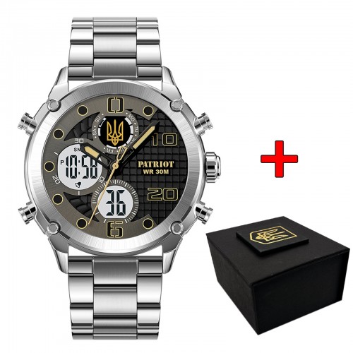 Купити Patriot 017 Тризуб Золото Silver-Black-White Steel