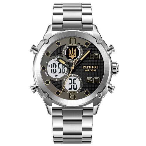 Купити Patriot 017 Тризуб Золото Silver-Black-White Steel