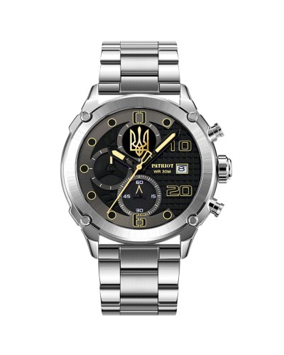 Купить Patriot 016 Тризуб золото Silver-Black Steel