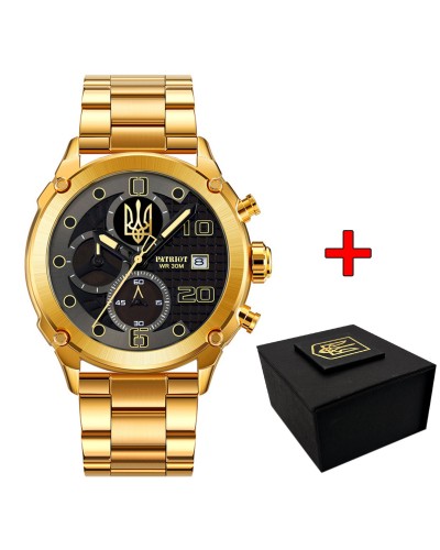 Купить Patriot 016 Тризуб золото Gold-Black Steel