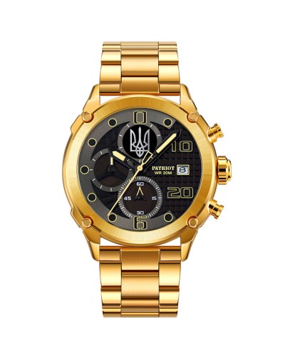 Купить Patriot 016 Тризуб срібло Gold-Black Steel