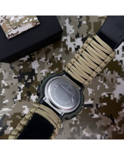 Купить Patriot 005 Тризуб золото Camo Green Паракордовий ремінець Khaki + Коробка.