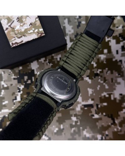 Купить Patriot 005 Тризуб золото Camo Green Паракордовий ремінець Army Green + Коробка.