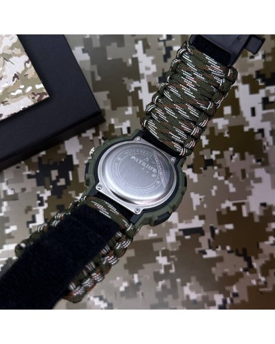 Купити Patriot 005 Тризуб золото Army Green Паракордовий ремінець Camo Green + Коробка.