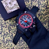 Чоловічий спортивний годинник Patriot 012RD Black-Red з комбінованим циферблатом та водозахистом 5 ATM