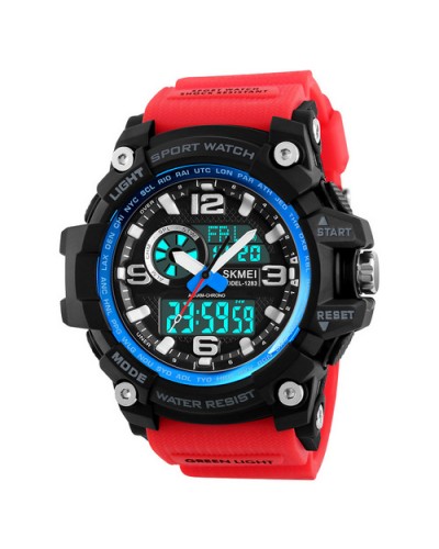 Купити Skmei 1283 Black-Blue-Red Wristband